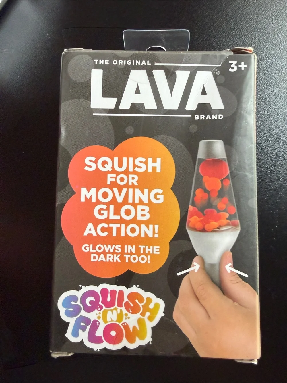 Schylling Squish 'n Flow Original Lava Lamp Glow Dark Squishy Toy Blue Green New